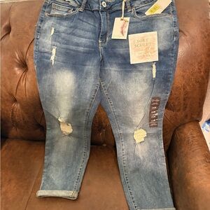 Jessica Simpson Distressed Blue Stretch Jeans